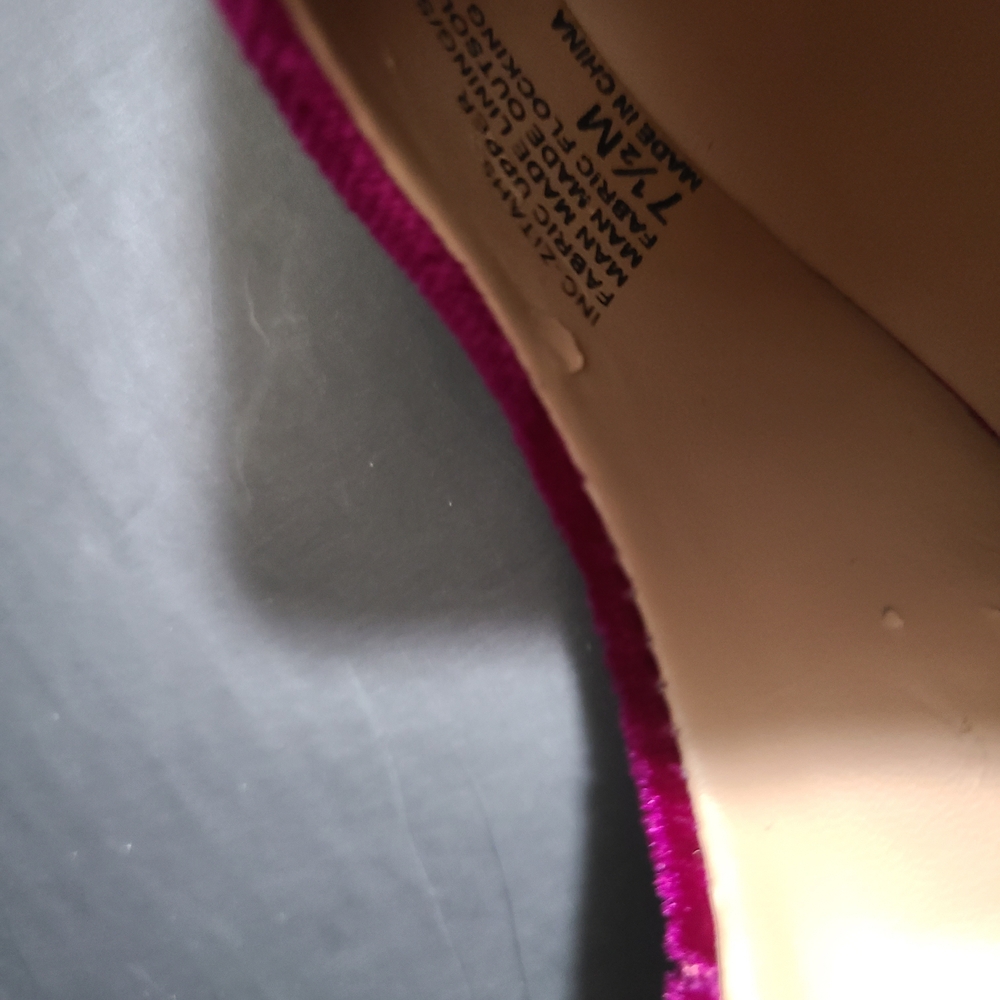 I.N.C. Deep Fuchsia Velvet 3" Heels - Picture 8 of 8